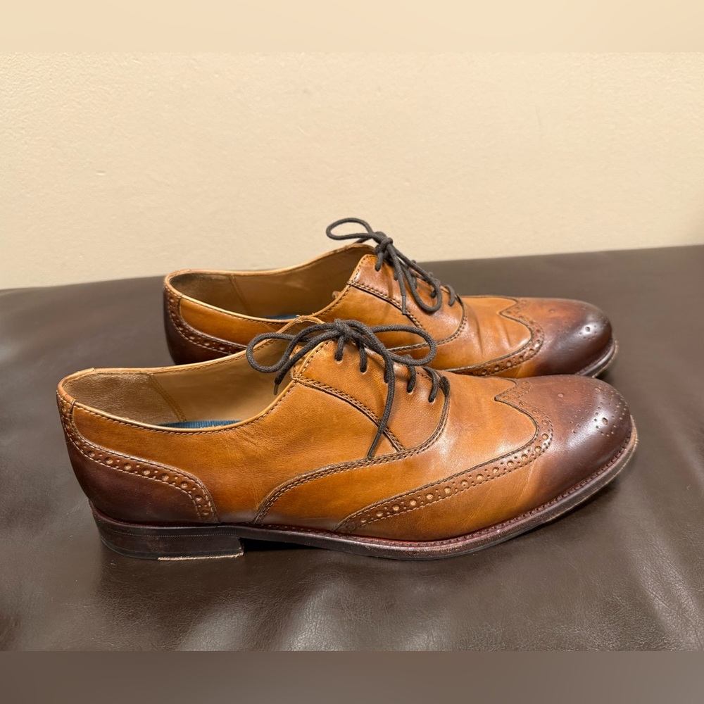 Ecco Two-Tone Brown Leather Derby Shoes